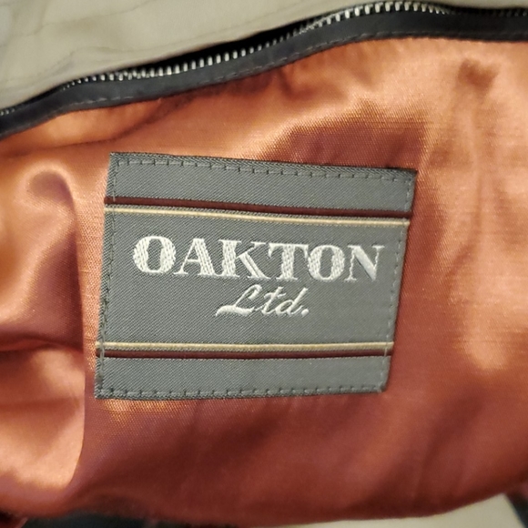 VINTAGE OAKTON TRECH COAT JACKET 40 SHORT CREAM - Picture 5 of 7